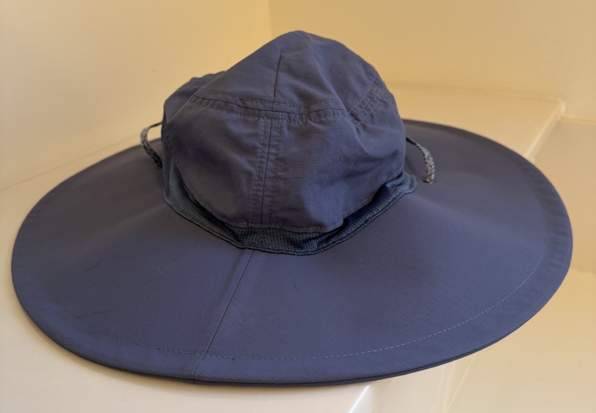 The North Face Blue Nylon Wide Brim Hat Camping Hiking
