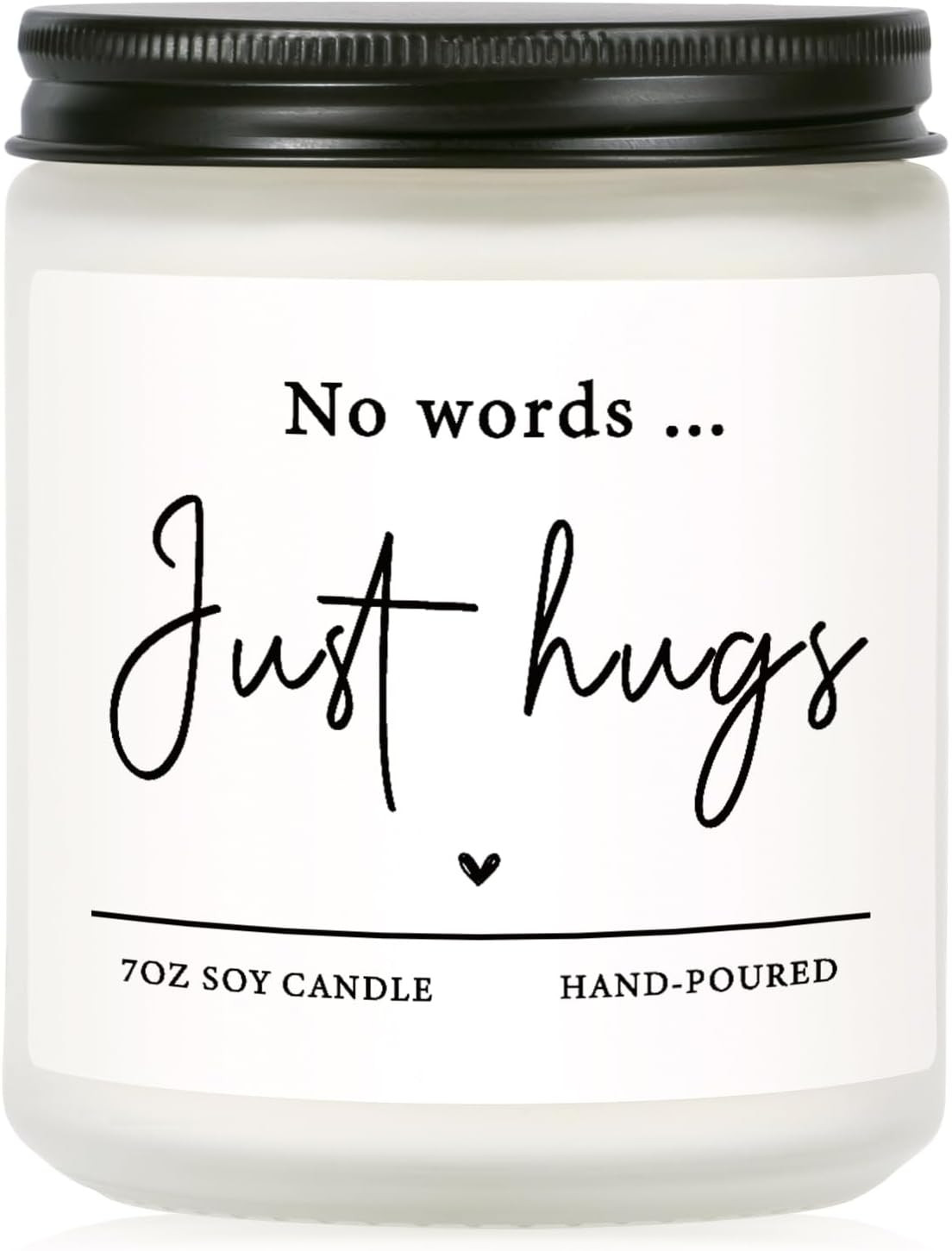 Lavender Scented Sympathy Candle No Words Just Hugs White