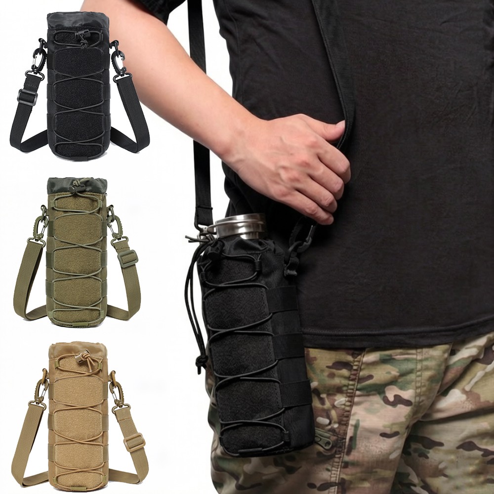 Tactical MOLLE Water Bottle Holder Military Bottle Bag Carrier for Travel Hiking