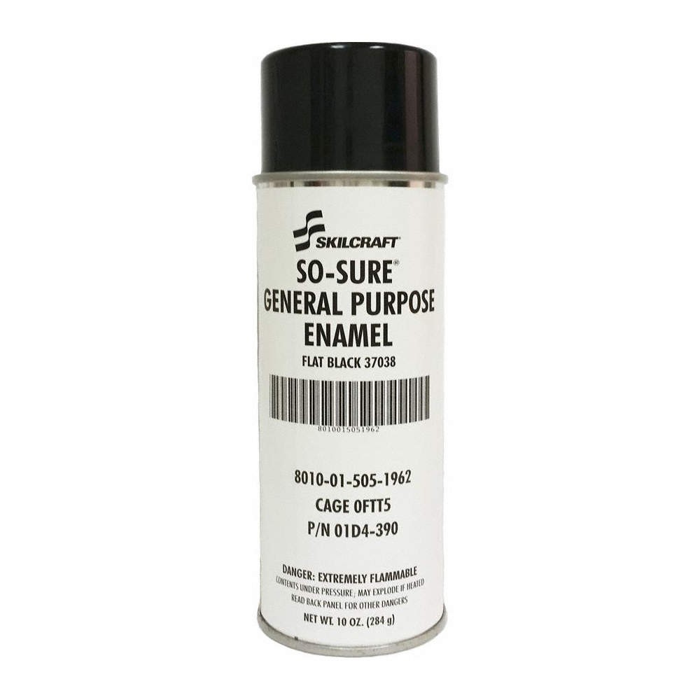 ABILITY ONE 8010-01-505-1962 Spray Paint,Black,10 oz. 2RRD4
