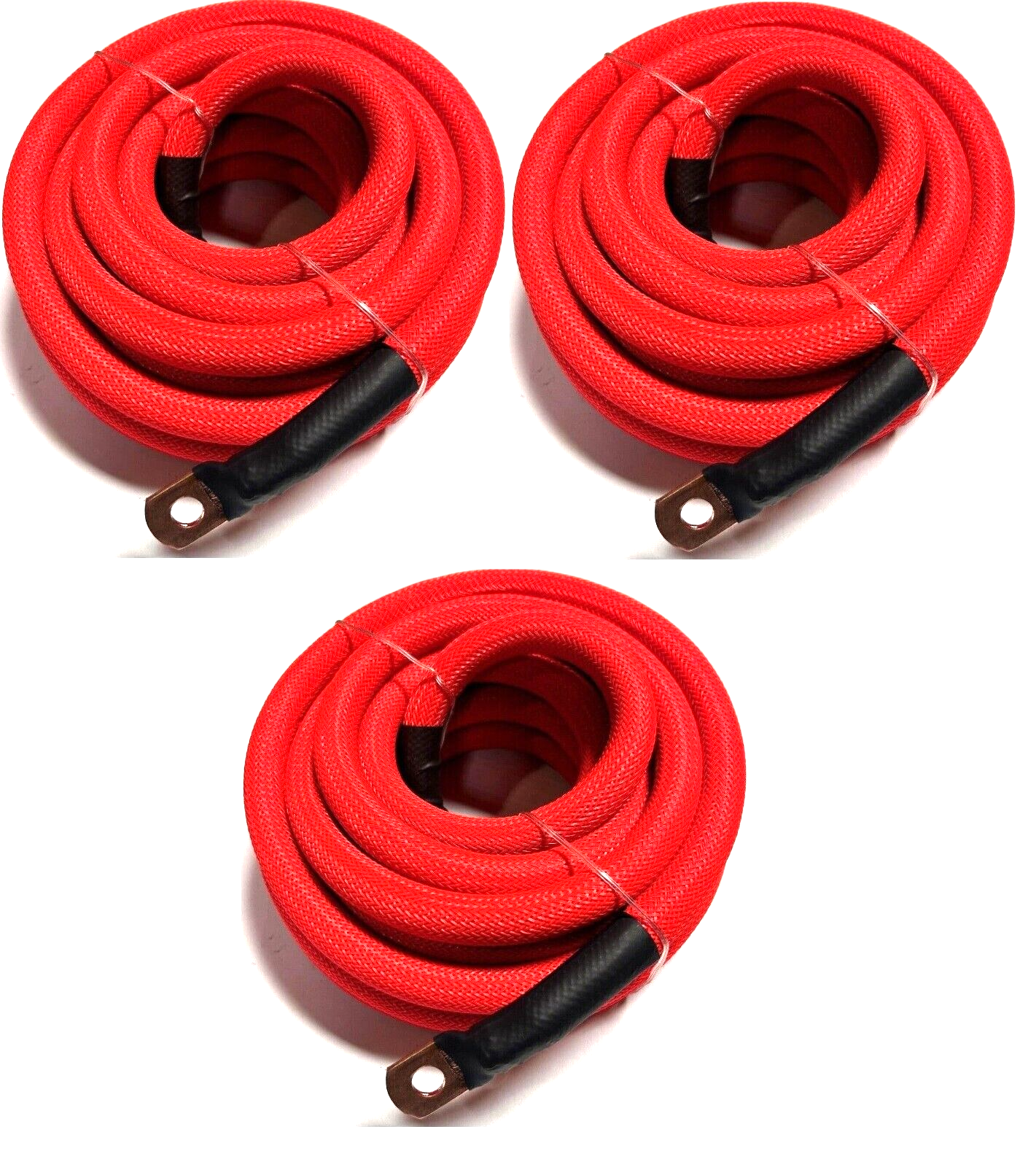BIG 3 Upgraded RED 4 AWG Gauge Copper Snakeskin Cable Alternator Wire
