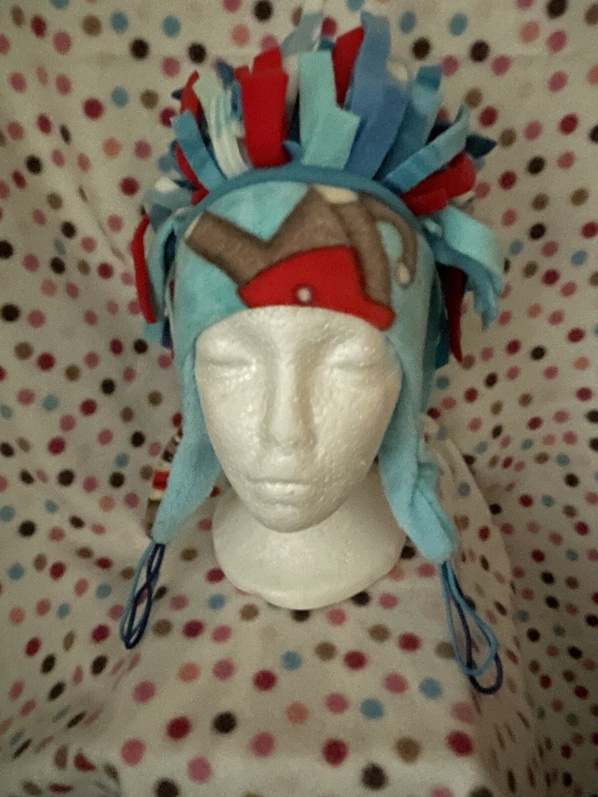 Wild N Crazy SOCK  MONKEY Printed “hair” Hat. Handmade. Unique 1 Of A Kind, COOL