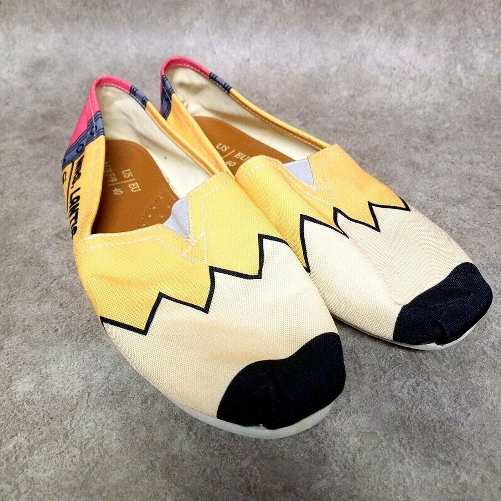 Womens Mrs. Lantis  Size 9 Multicolor  Canvas Slip On Loafer Flats