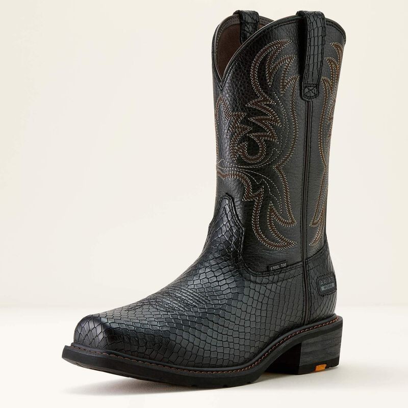 Men's Ariat Ironside Square Toe Steel Toe Work Boot - Black