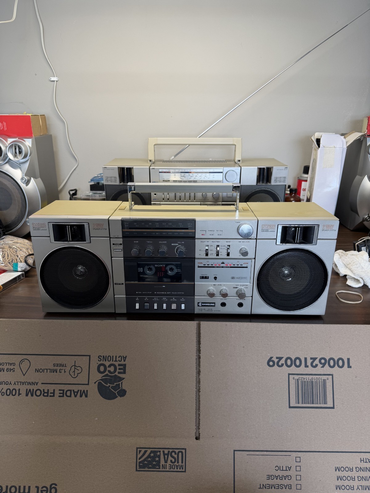 vintage boom box .SAMSUNG [corea] 120v-220v
