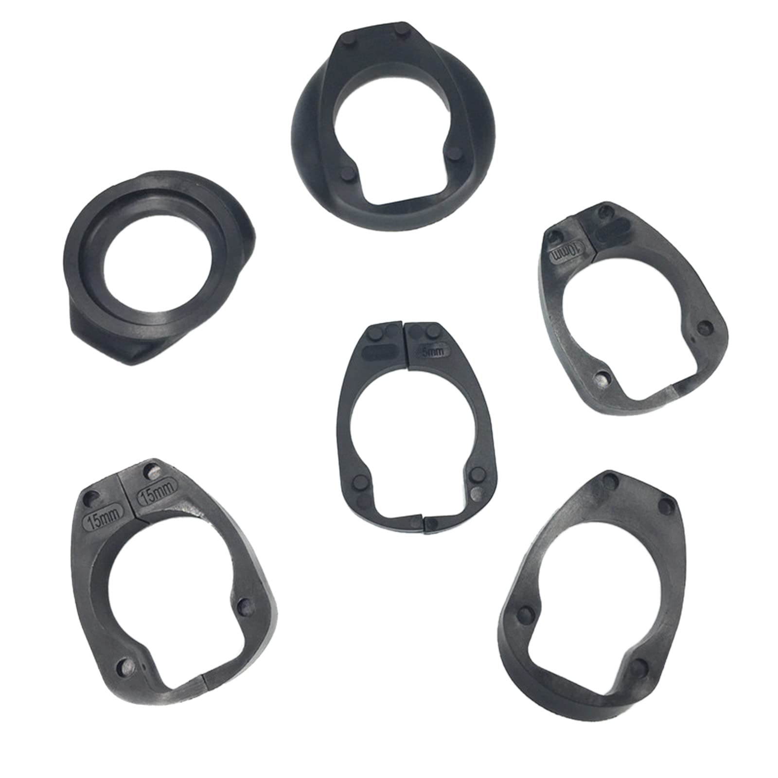 6Pcs/Set Headset Stem Spacer Set Black Bike Handlebar Spacers...