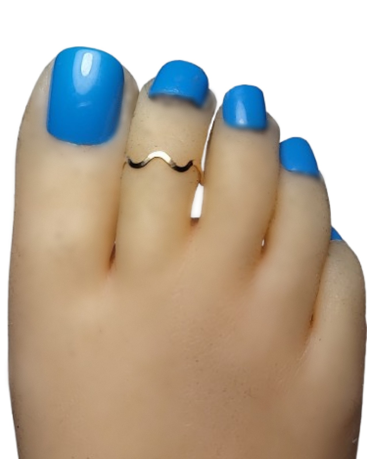 14k gold filled wave toe ring - non adjustable toe rings for Women Size 4.5