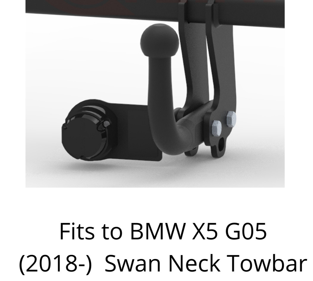 Swan Neck Tow Bar For BMW X5 SUV G05 (2018-) & 13 Pin Bypass Relay - B088