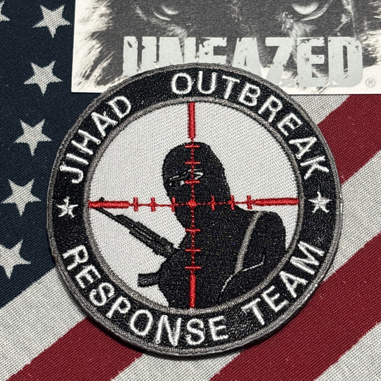 Reponse Team White & Black 3” Hook & loop High Quality Embroidery