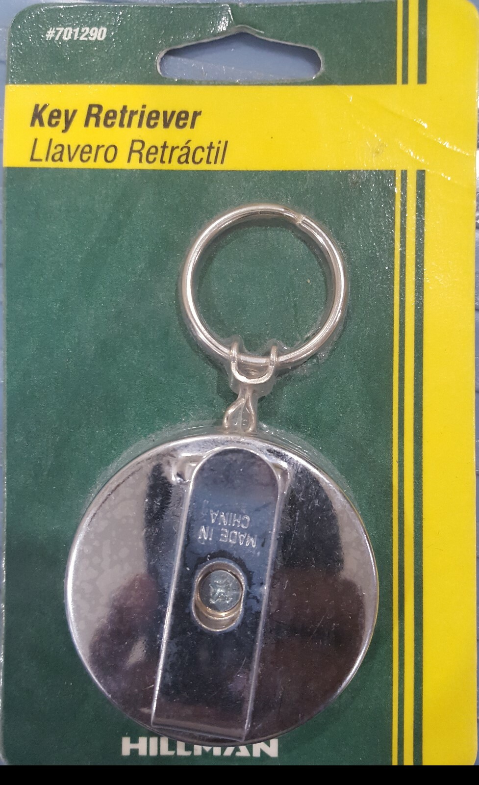 HILLMAN HOOK-ON KEY RETRIEVER 18"CHAIN RETRACTABLE CHAIN #701290