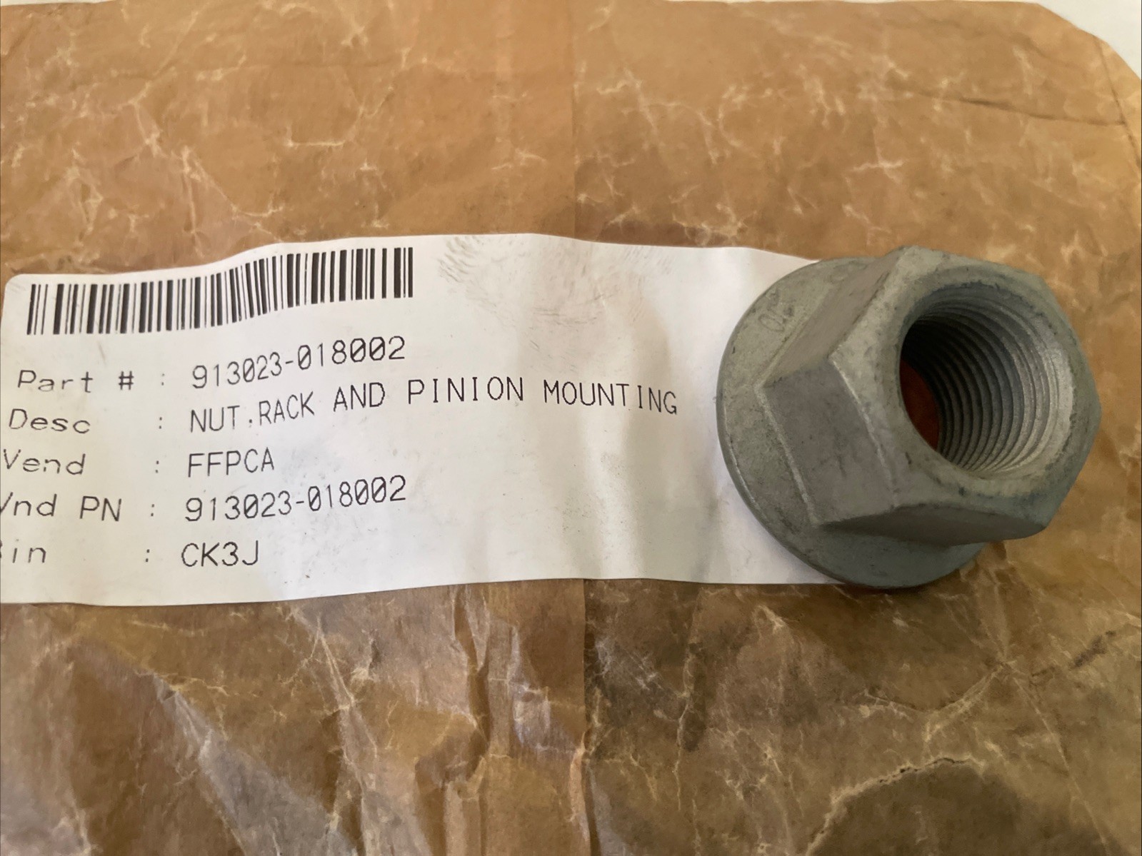 N913023-018002 RACK AND PINION MOUNTING NUT M18 X 1.5 10 FOR FREIGHTLINER NEW