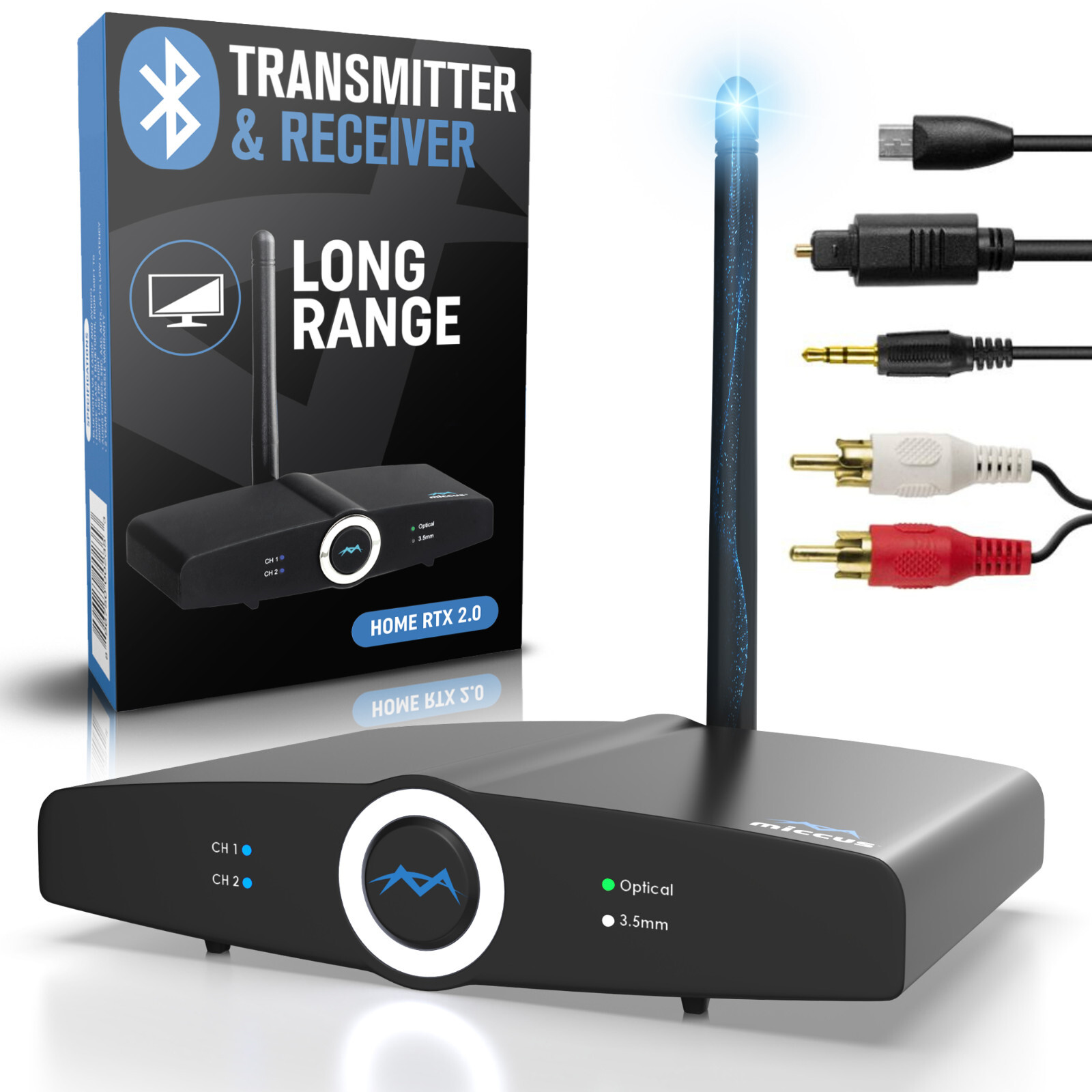 Long Range Bluetooth Transmitter / Extender - TV home stereo Headphones Speakers