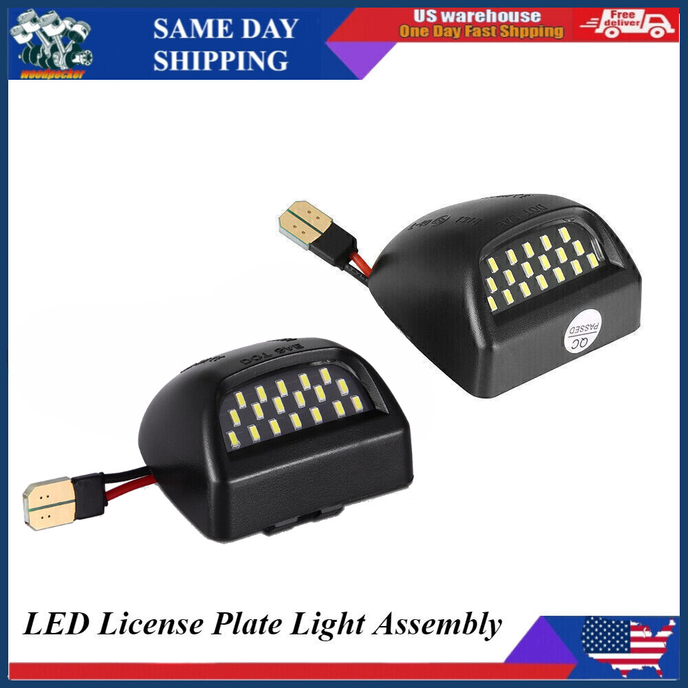 2x Bright White LED Tag License Plate Light Rear For  99-13 Chevy Silverado 1500