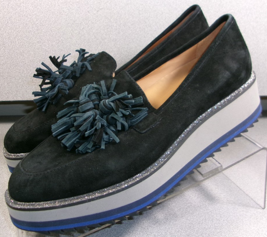 7814111 LSP30 GRACELYNN WOMEN SHOE 7 M BLACK SUEDE SLIP-ON BY JOHNSTON & MURPHY