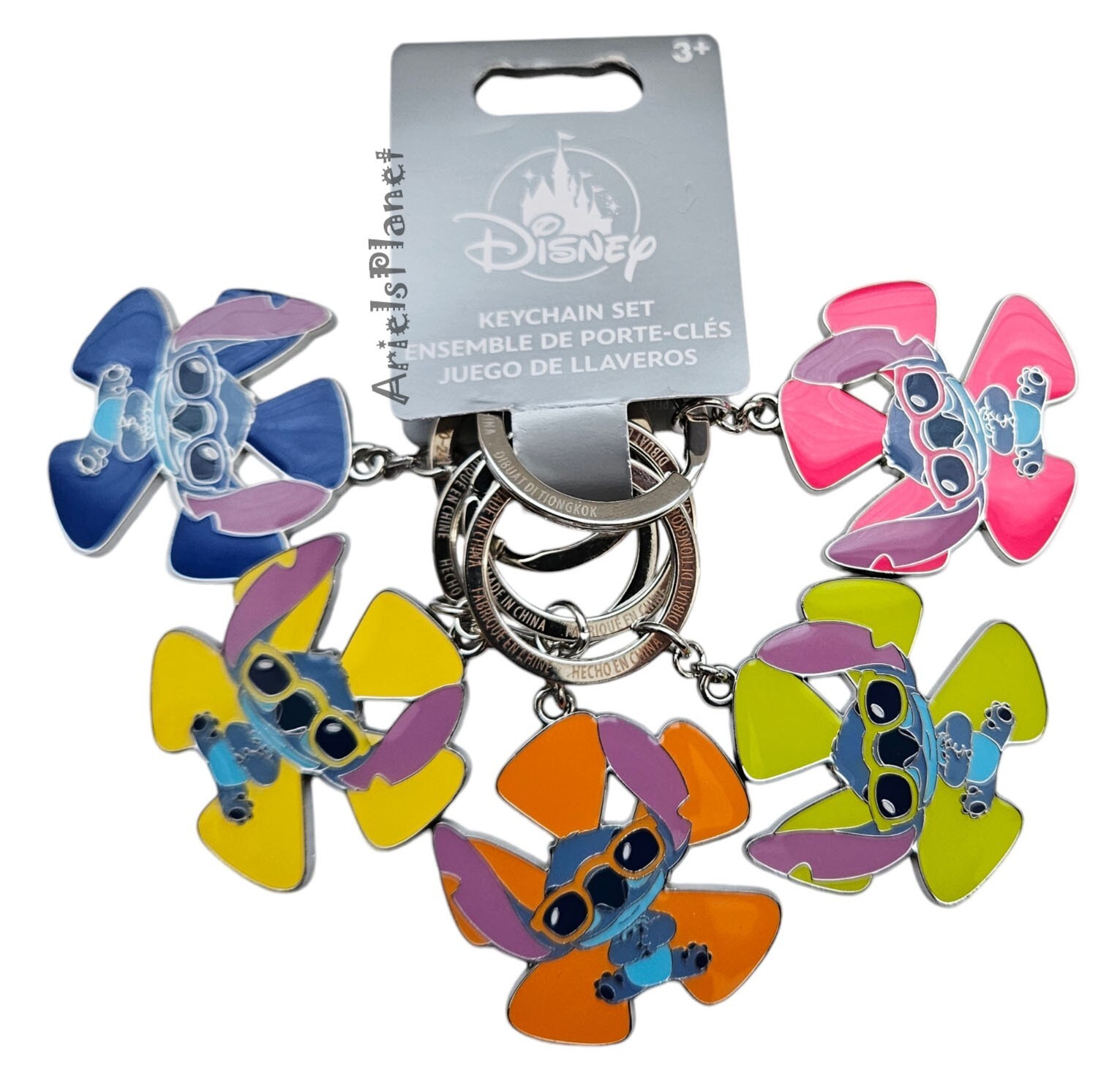 Disney Parks Lilo & Stitch 5 Piece Set of Metal Keychains