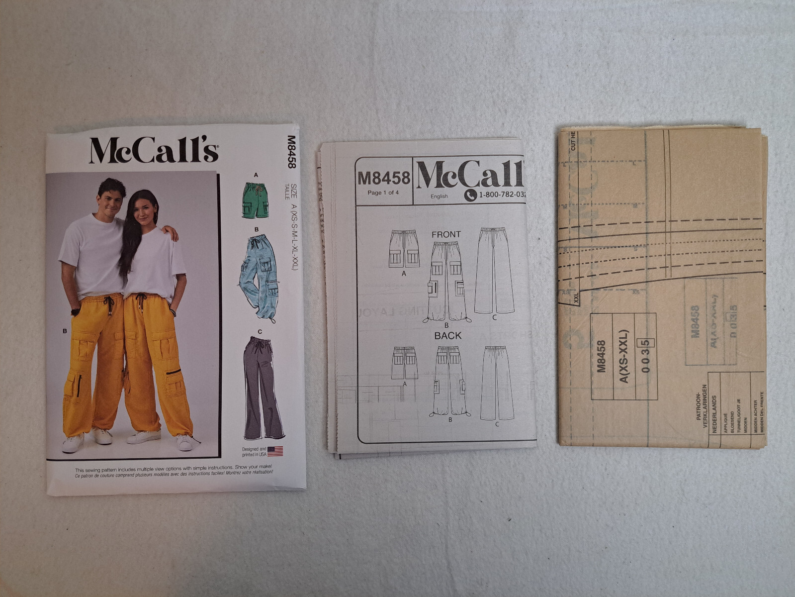 McCall's Pattern - Unisex Pull-On Shorts & Pants (XS-XL) #M8458 - Uncut