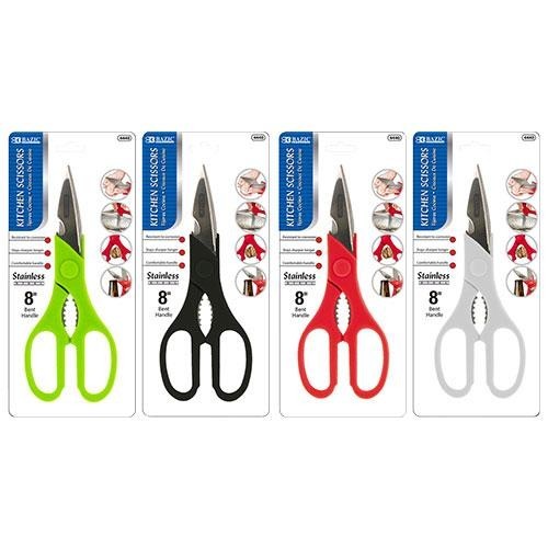 Bazic 8" Kitchen Scissors Shears Stainless Steel Blades Office School Home