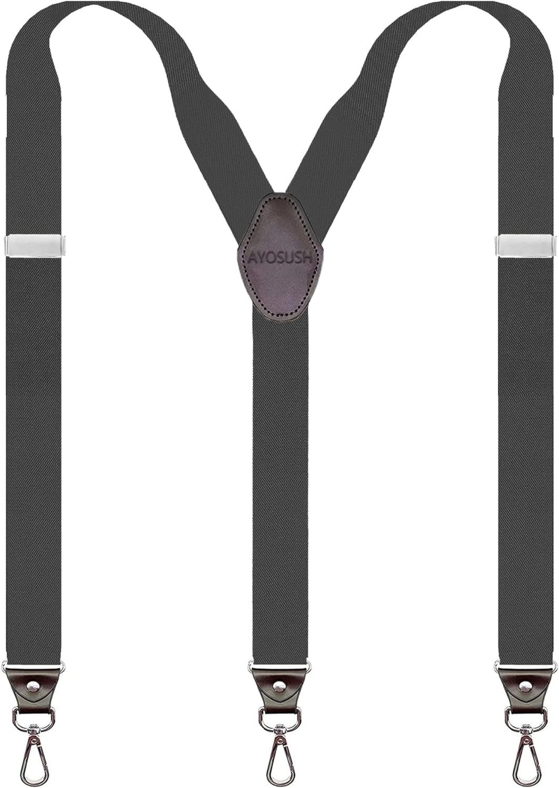 Hook Suspenders for Men Swivel Hooks Adjustable Elastic Retro Suspenders