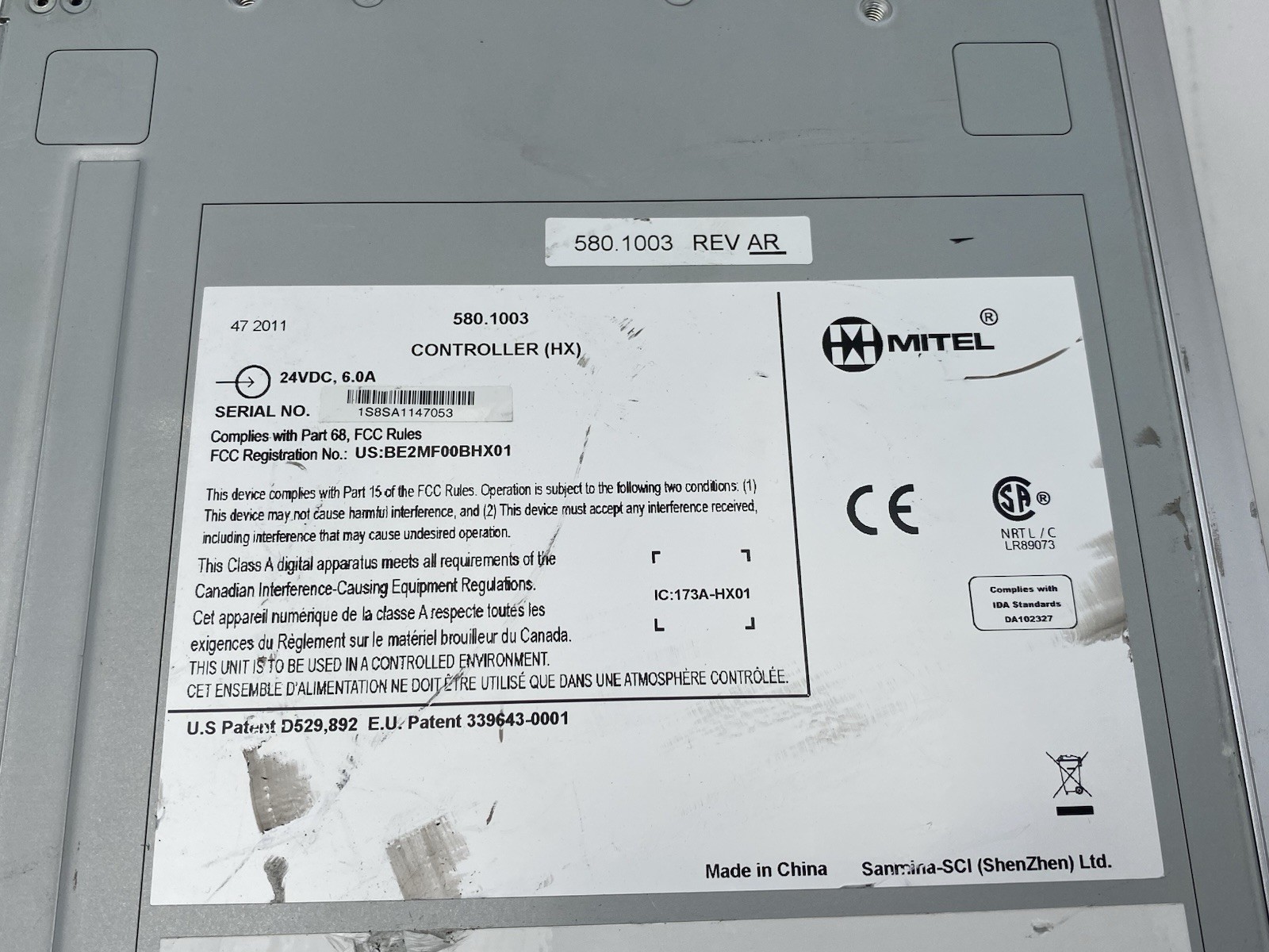 Mitel HX 5000 Processor Module Controller 580.1003 SLM-4 DDM-16b DUAL T1/E1/PRI