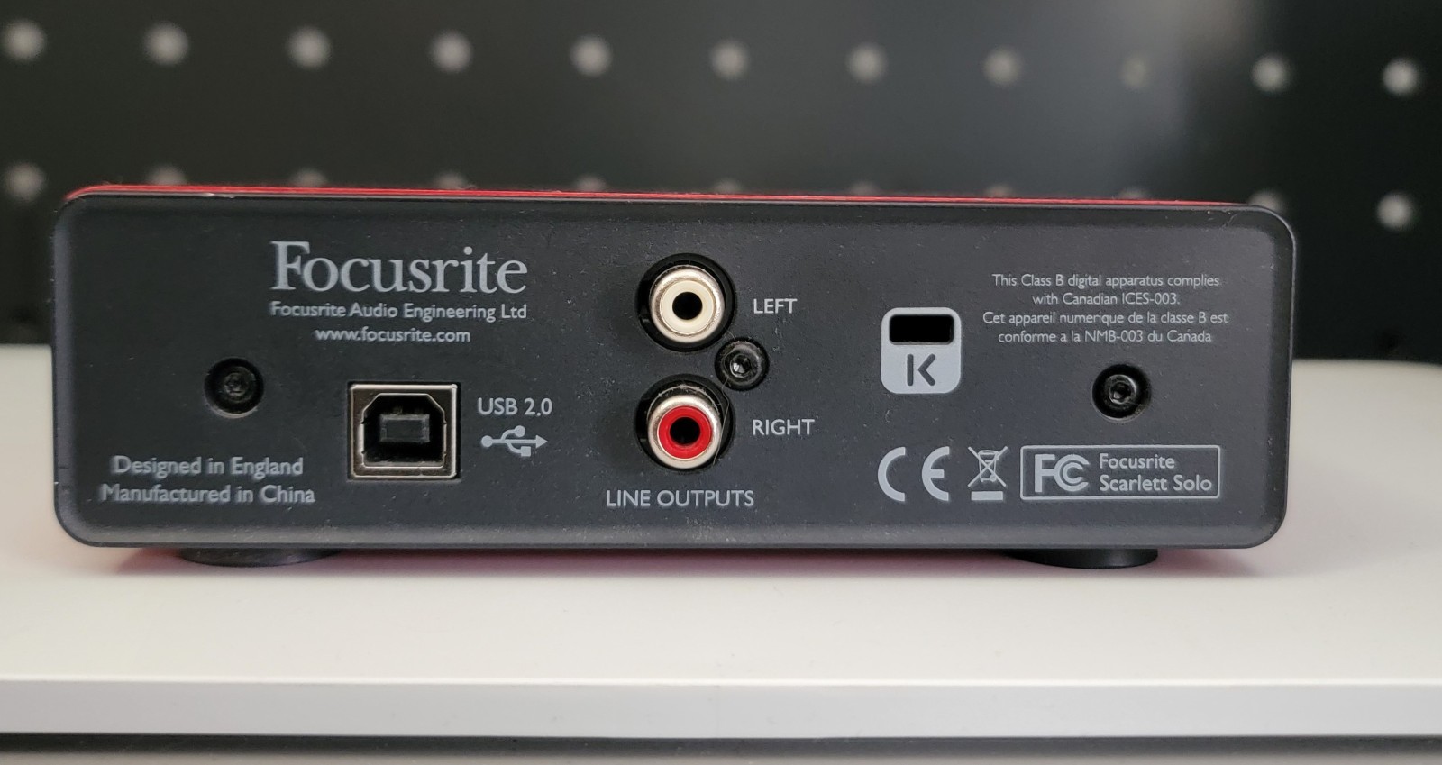 Focusrite Scarlett Solo Digital Recording Interface - 1st Generation