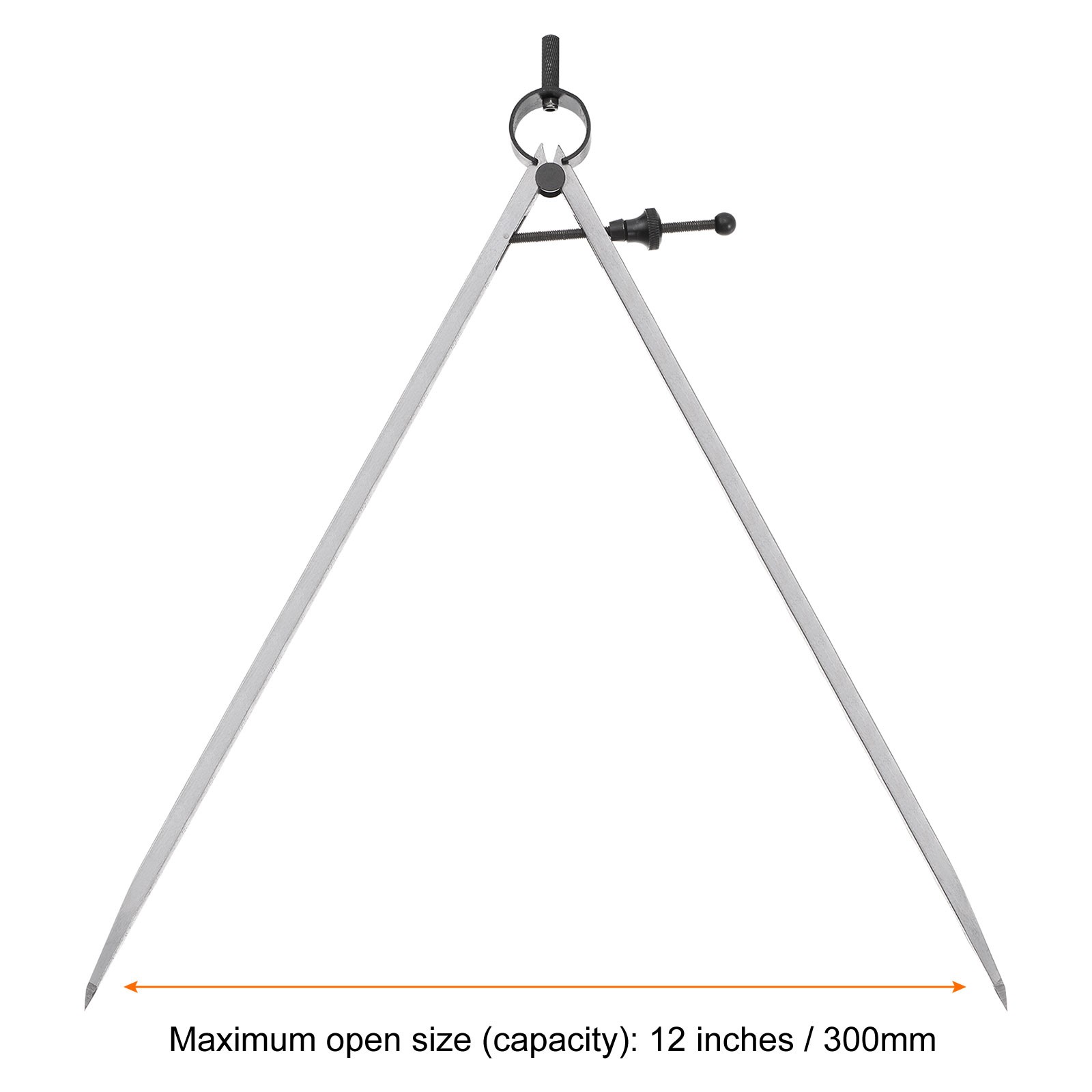 Spring Joint Caliper 12" Adjustable Spring Divider Caliper with Solid Nut