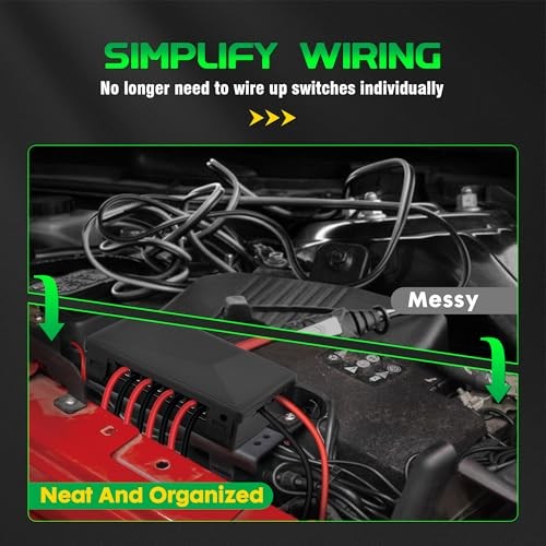 Wireless Switch Panel, 164 Ft Remote with 4 Control Modes - Memory - 6 Gang