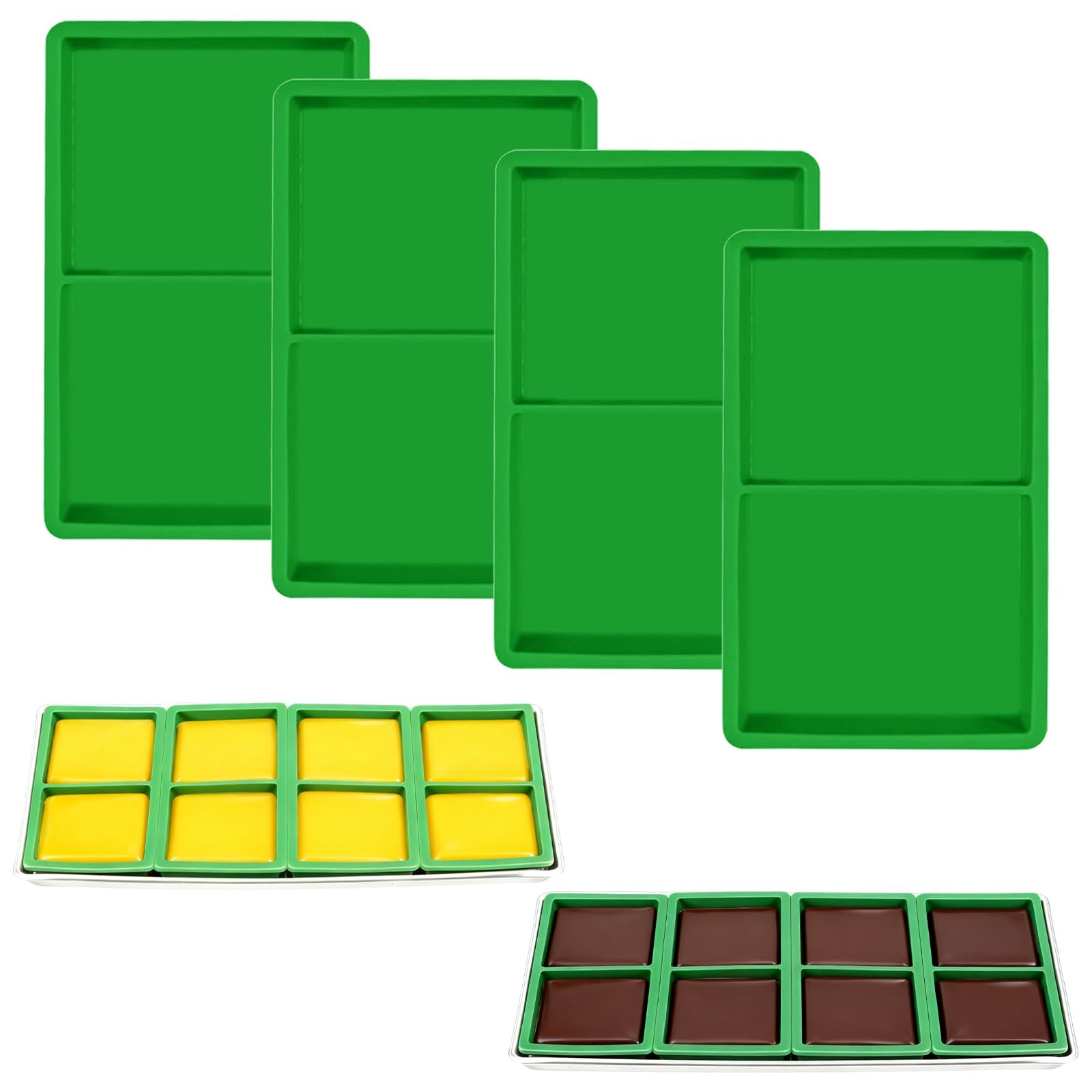 4 Pcs Silicone Food Molds for Harvest Right Freeze Dryer Medium Square Trays ...