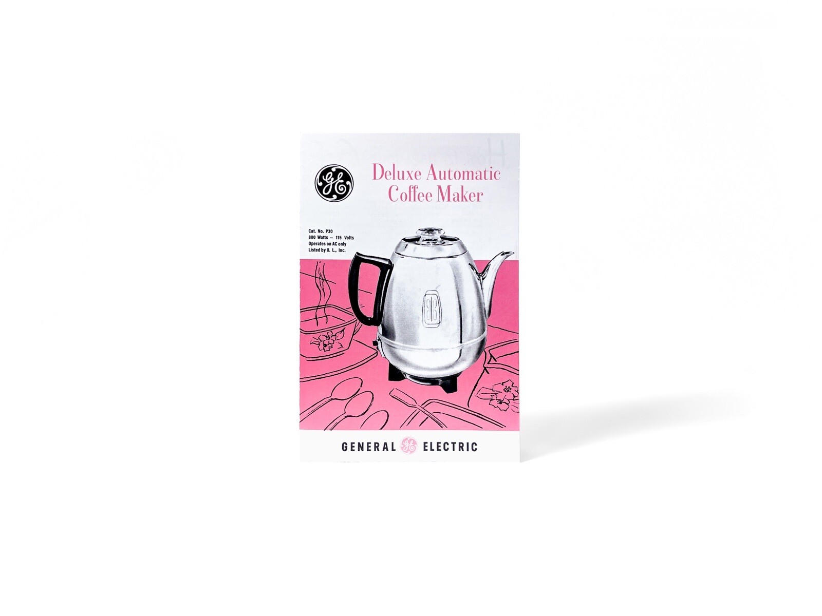 Vintage General Electric Coffee Percolator Owners Guide Manual P30 Instructions
