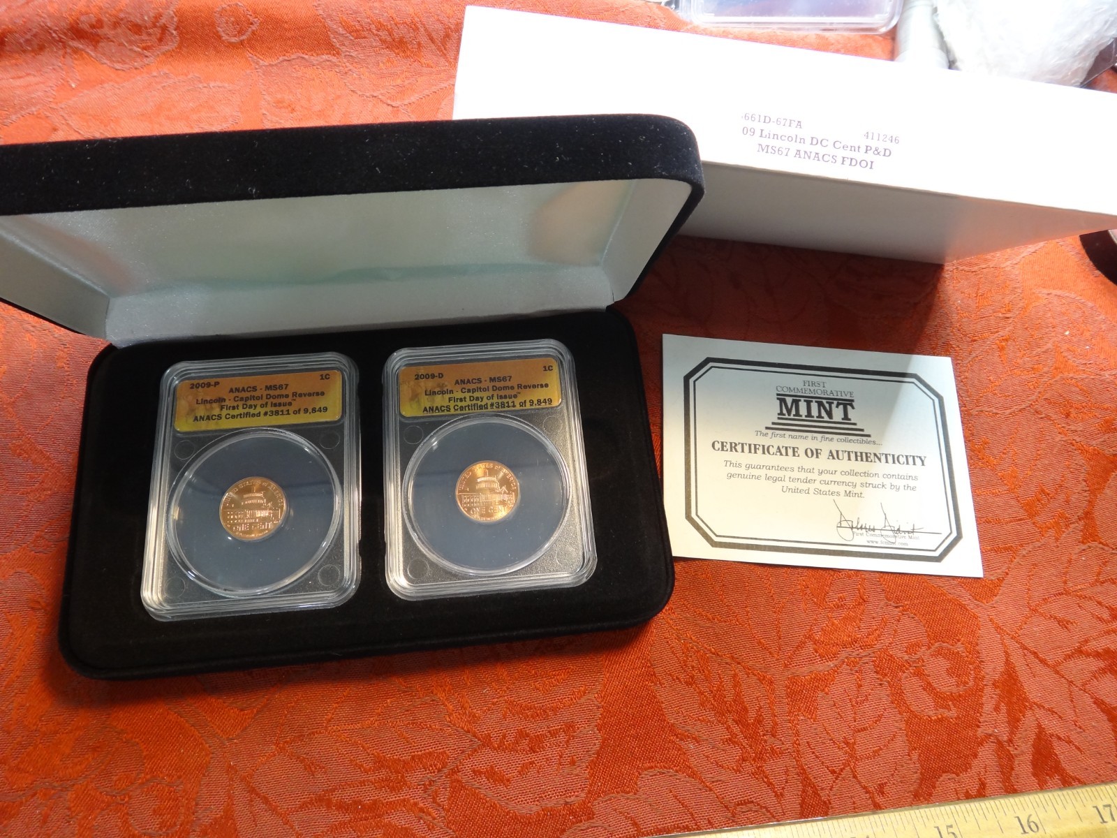 2009 P & D United States Lincoln Capitol Dome Reverse Pennies ANACS Graded MS67