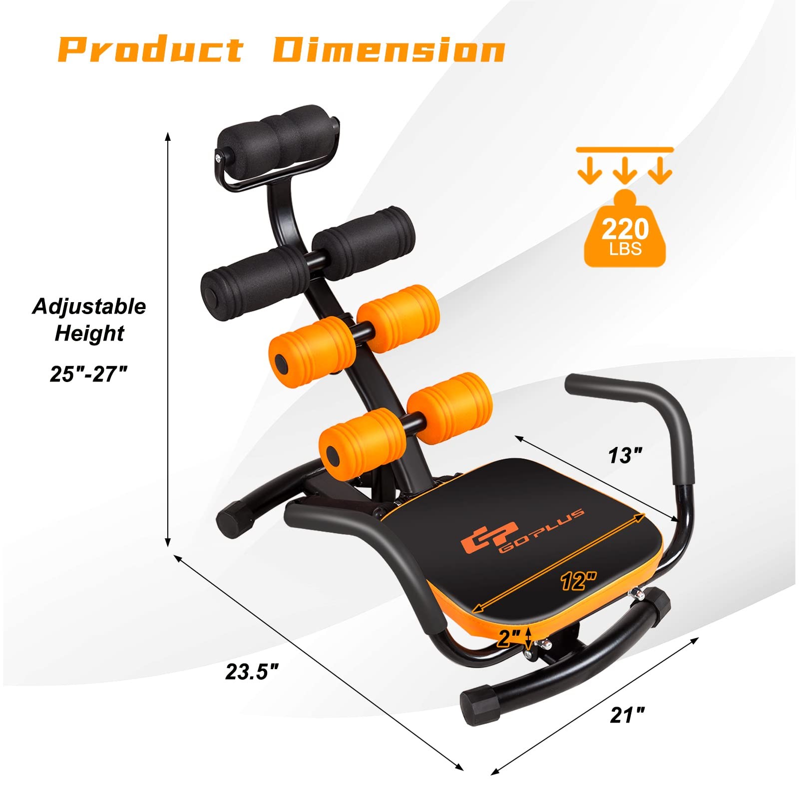 Core & Abdominal Trainers, Twister Trainer Ab Exercise Machine Height Adjustable