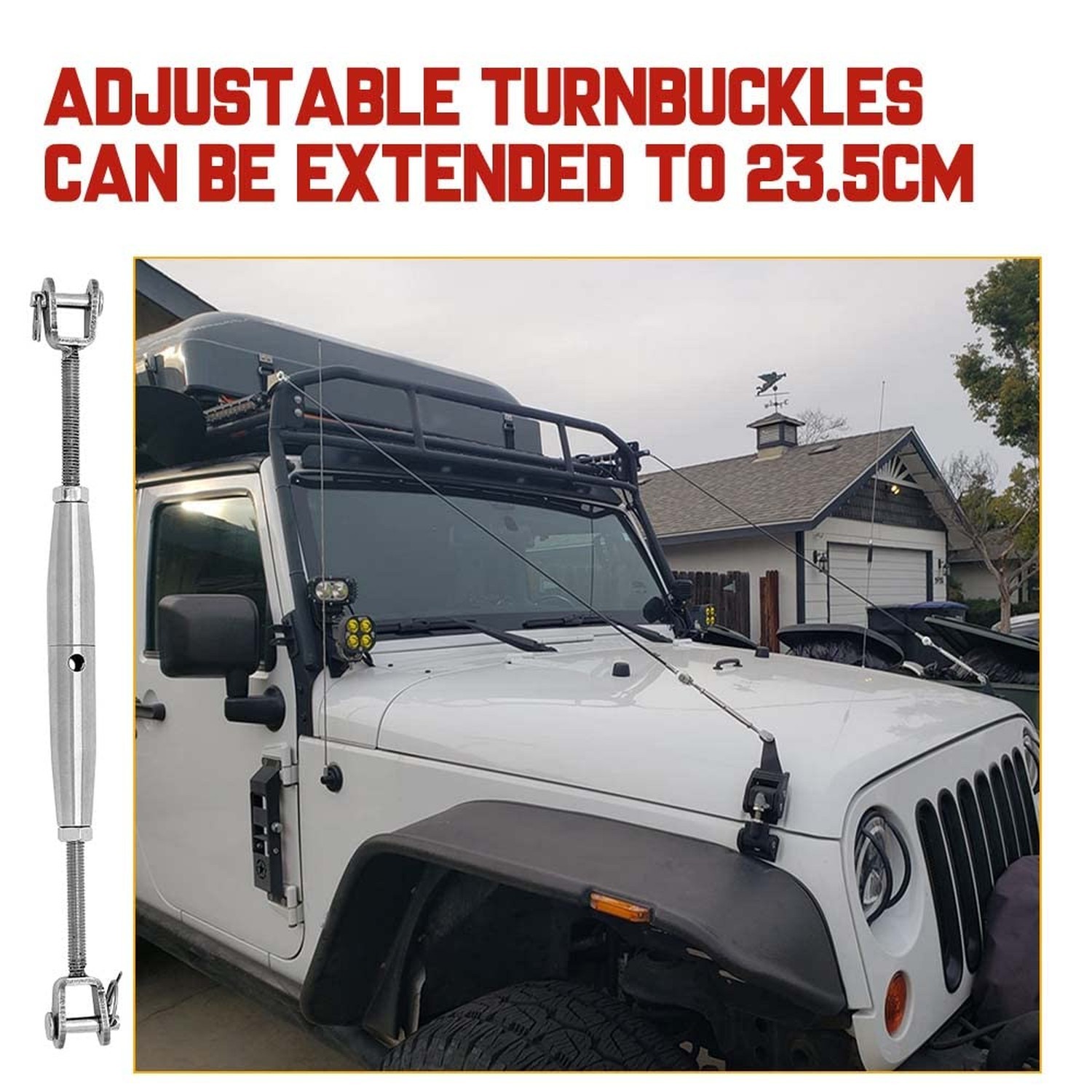 JK Limb Riser Adjustable Limb Risers Kit Through the Jungle Protector Obstacl...