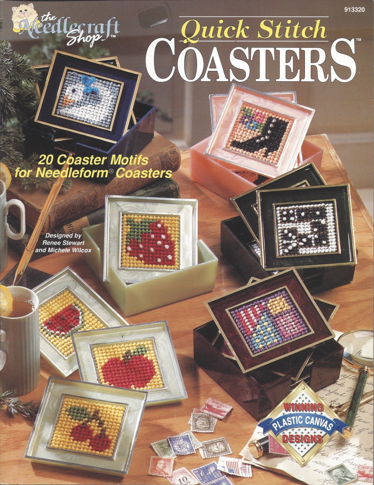 Quick Stitch Coasters ~ The Needlecraft Shop - 20 Plastic Canvas Patterns