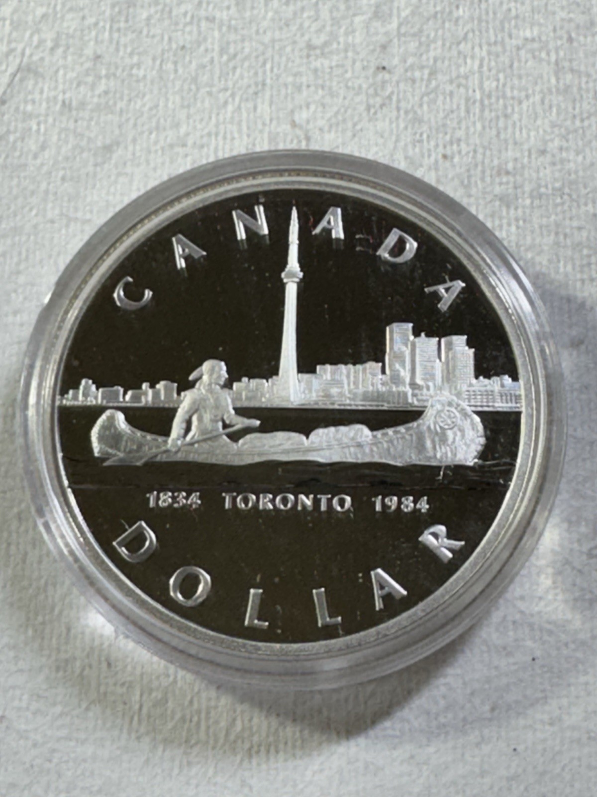 1984 Canada 1 Dollar Silver Proof Coin Toronto