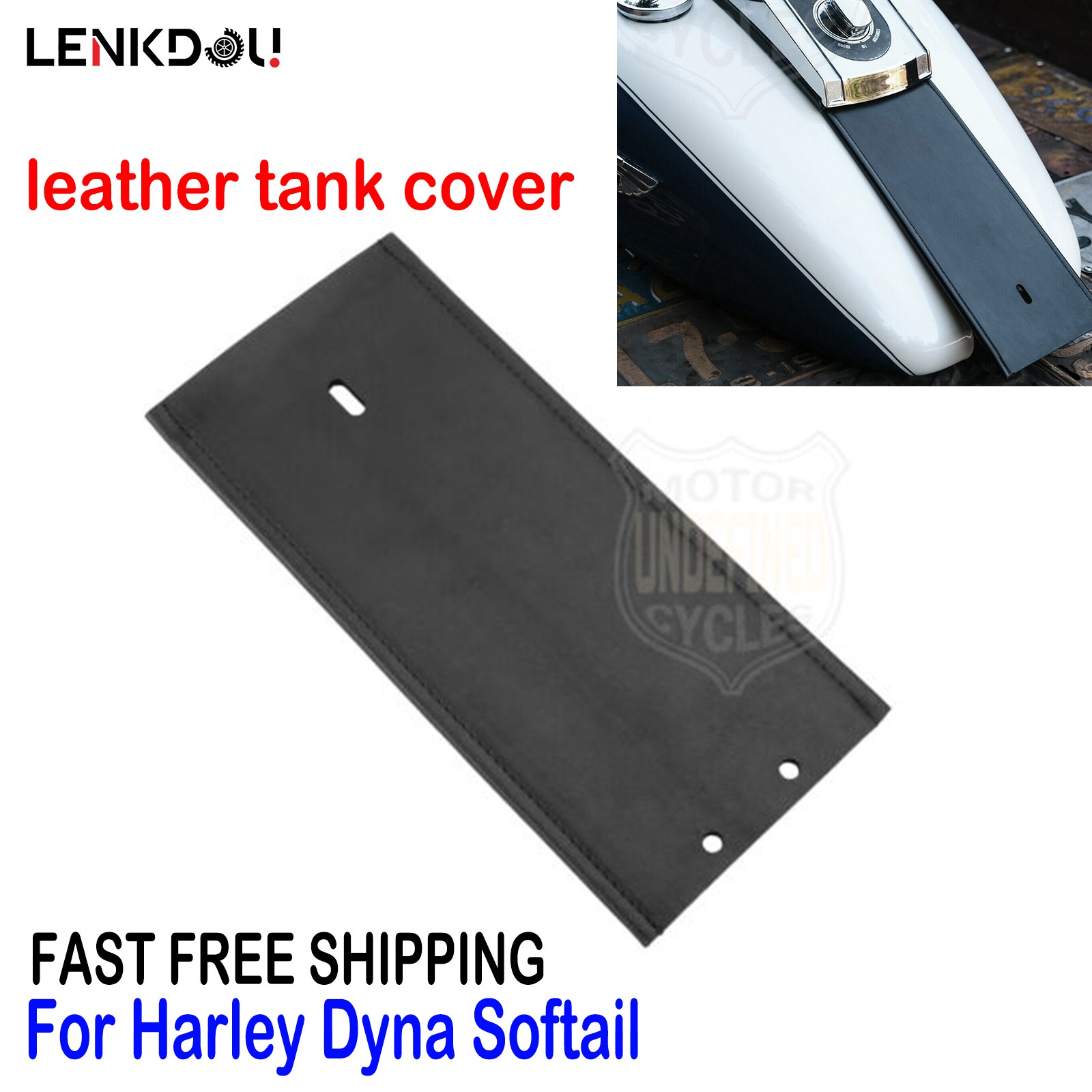 1 PC Plain Gas Tank Panel Bib PU Leather For Harley Softail Fatboy FL Dyna FXDW