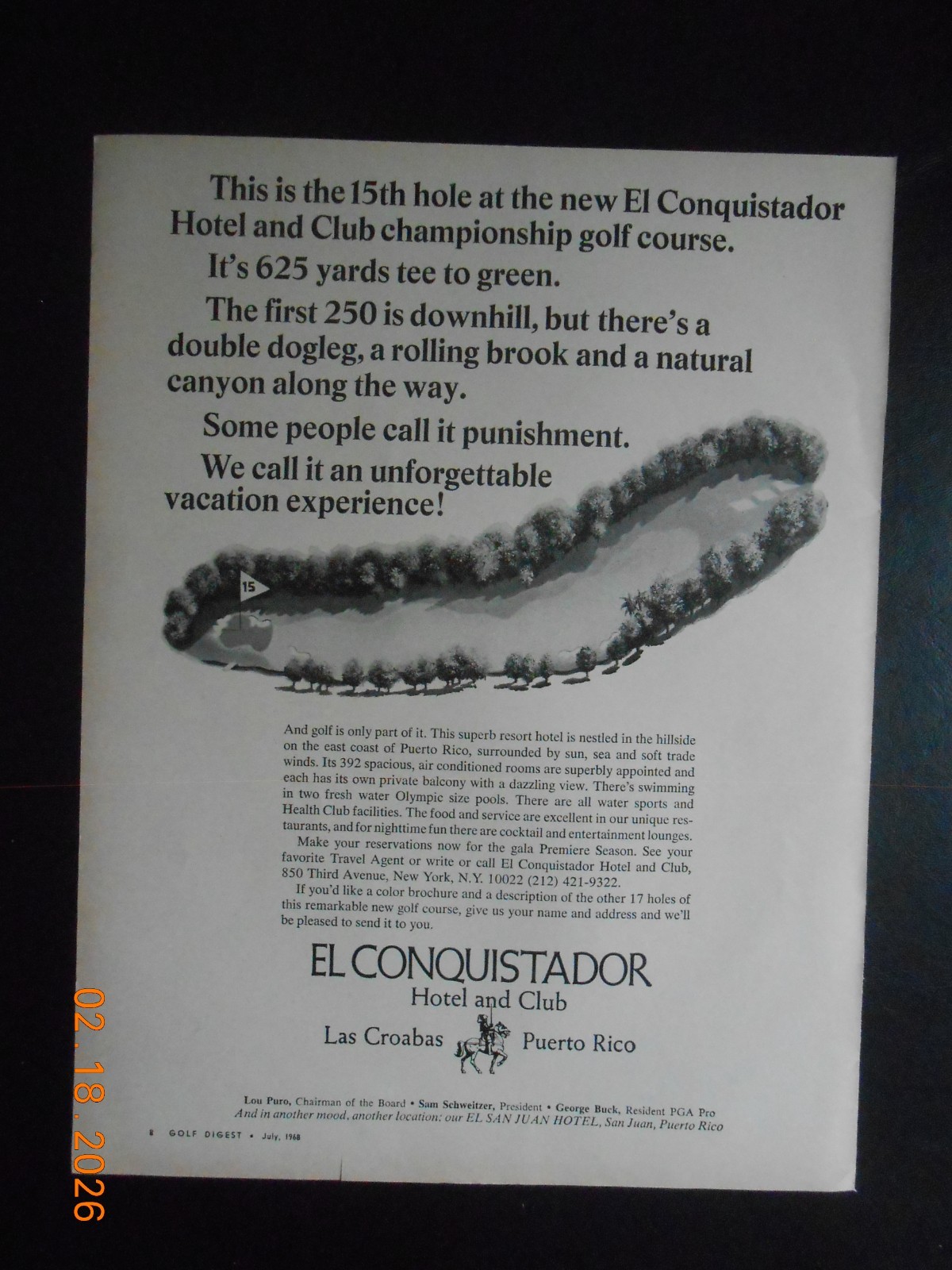 1968 El Conquistador Hotel & Golf Course Las Croabas Puerto Rico AD Grand Bahama