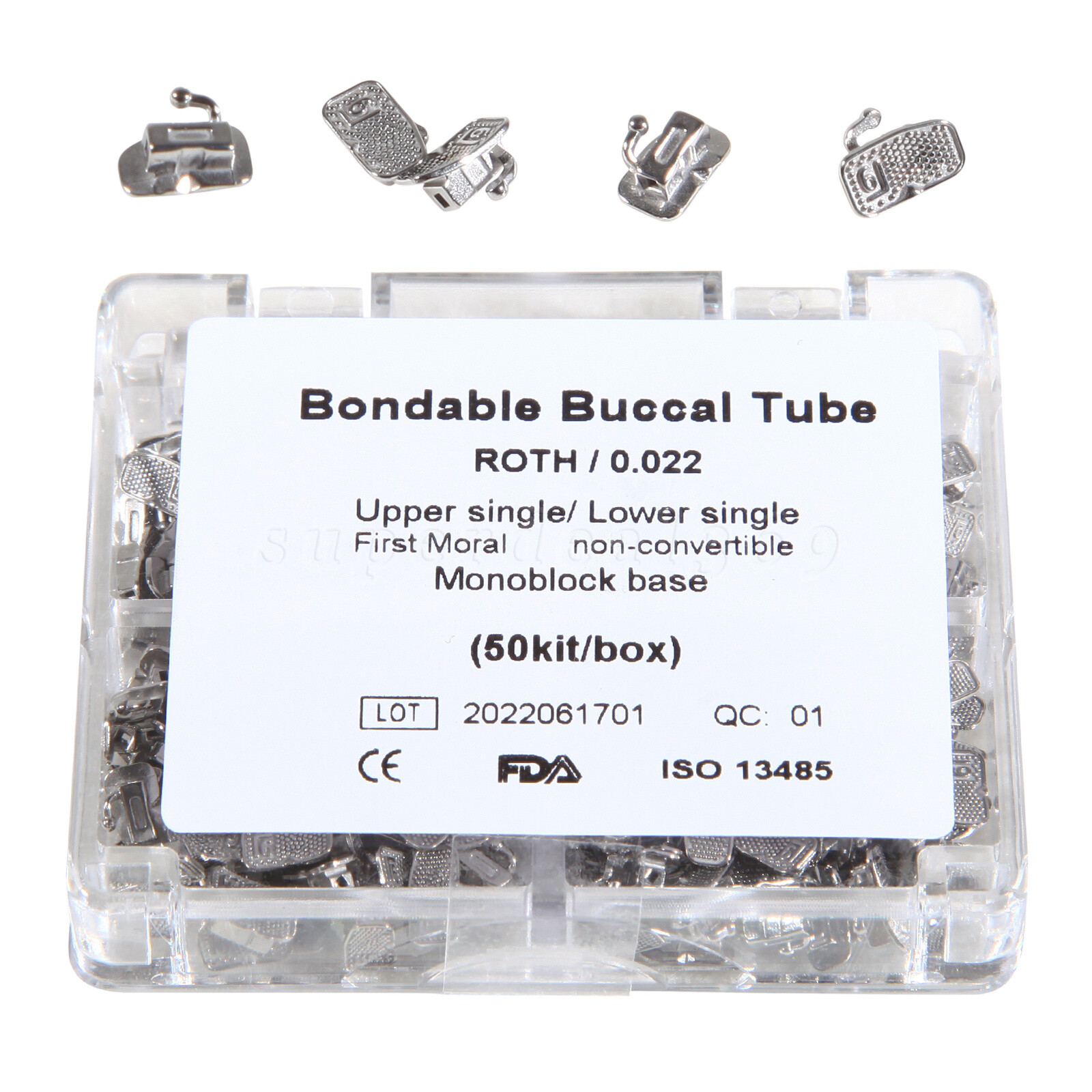 50 Sets Dental Orthodontic Buccal Tube Roth 022 1st Molar Bondable Non-Con ns