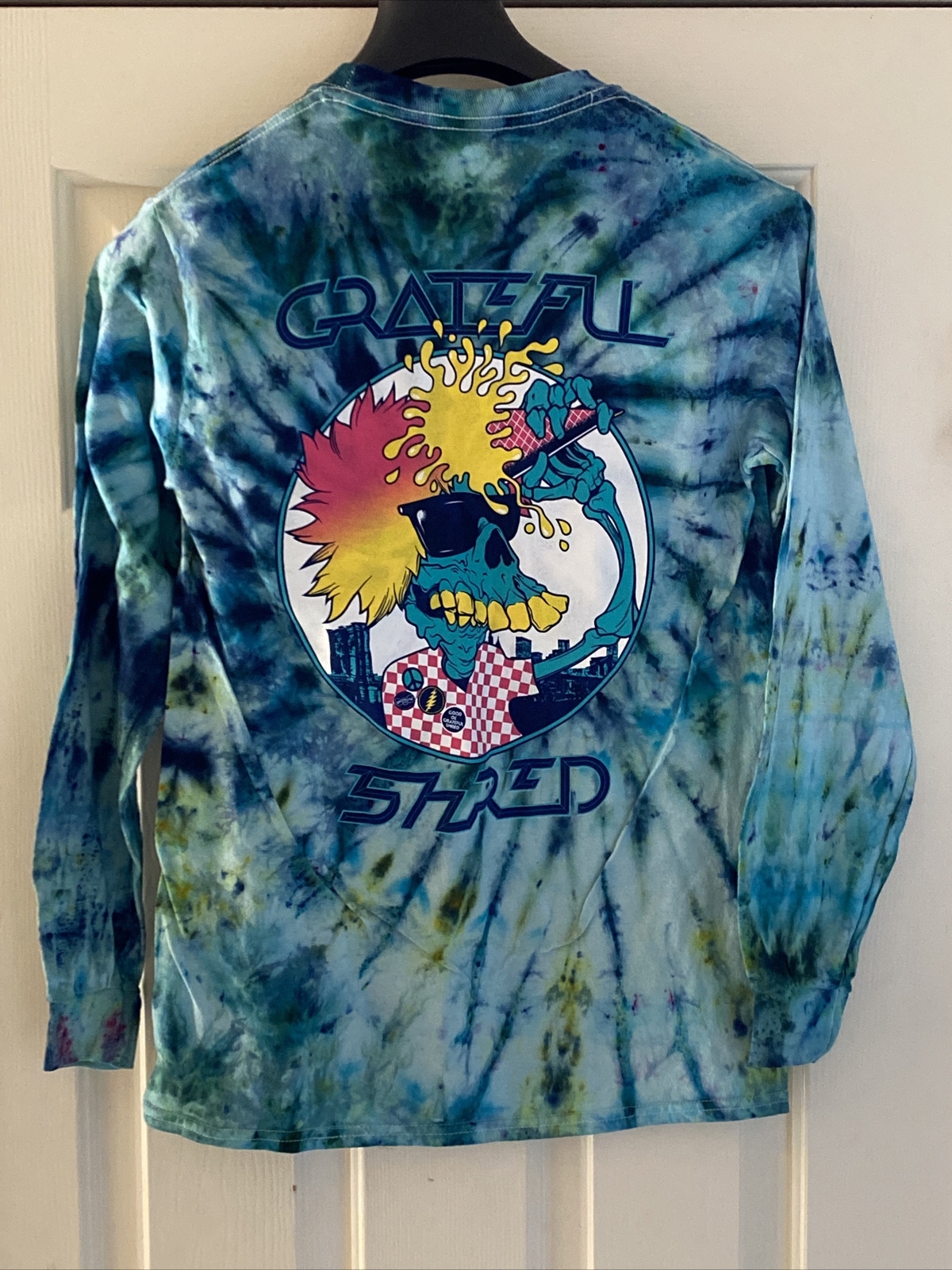 Grateful Shred LA Skyline Los Angeles Tie Dye Hand Dyed Shirt New Unworn