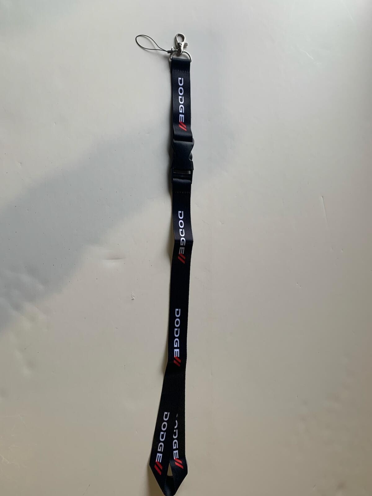 Dodge Stripe Black Car Neck Strap Lanyard Cellphone Key Chain Official Licensed