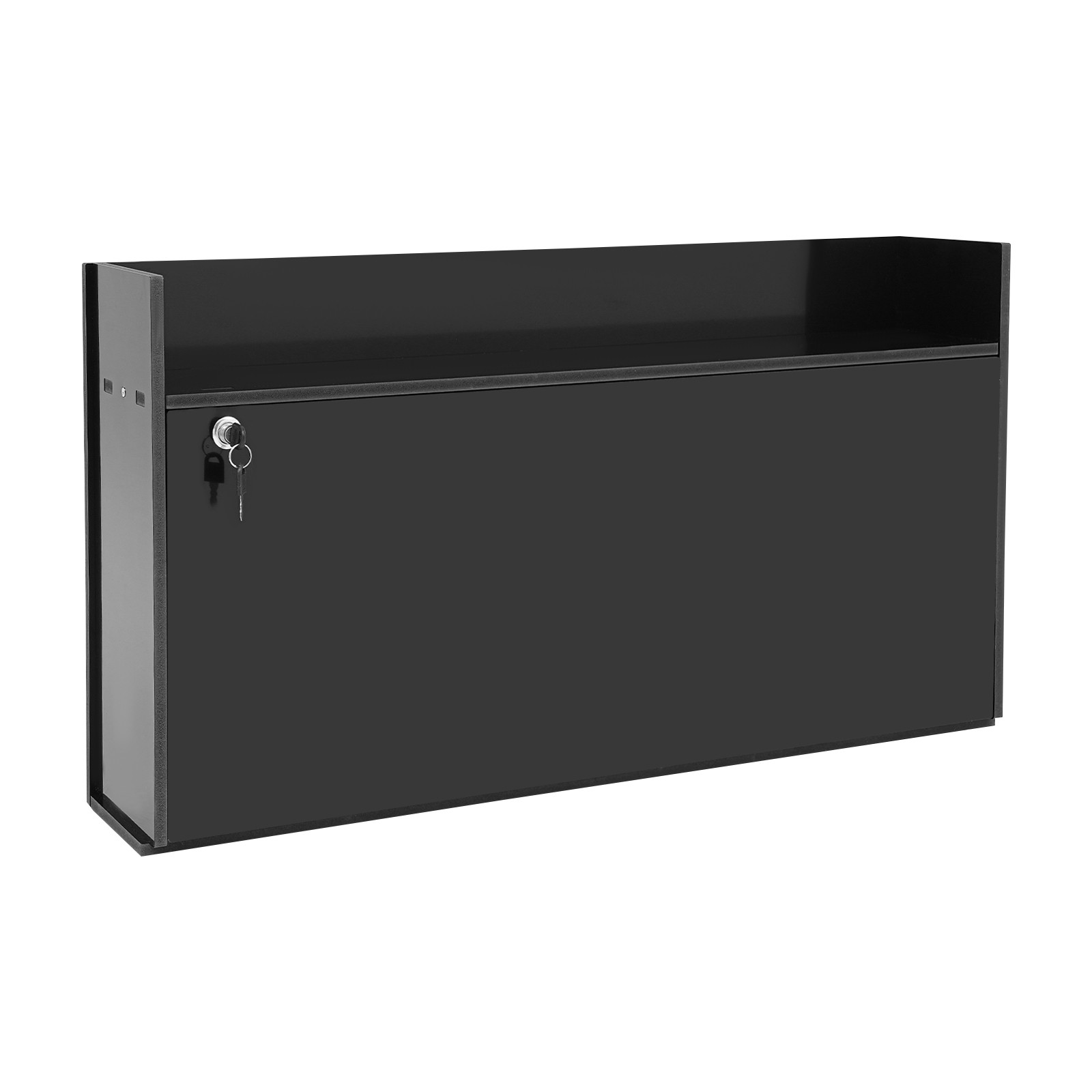 80*42*15cm Black Multifunctional Floating Desk Wall-mounted Foldable Cabinet