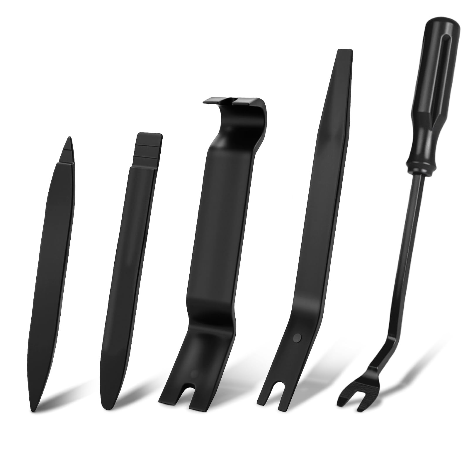 AskBed 5 Pcs ﻿Auto Trim Removal Tool Kit, Car Panel Clip Remover Black