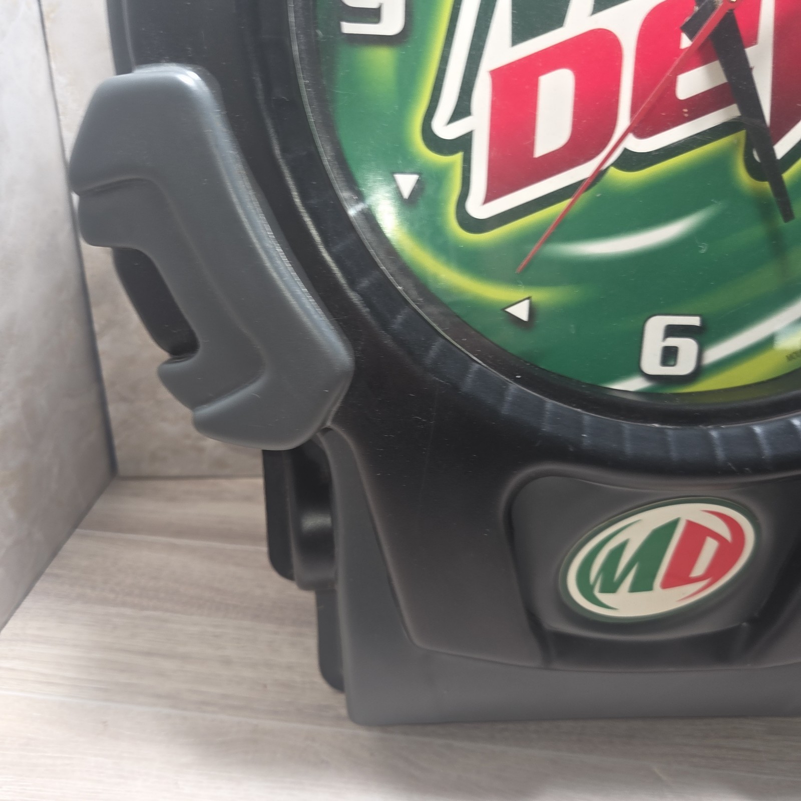 14 x 18 Black Plastic Frame Mountain Dew Clock