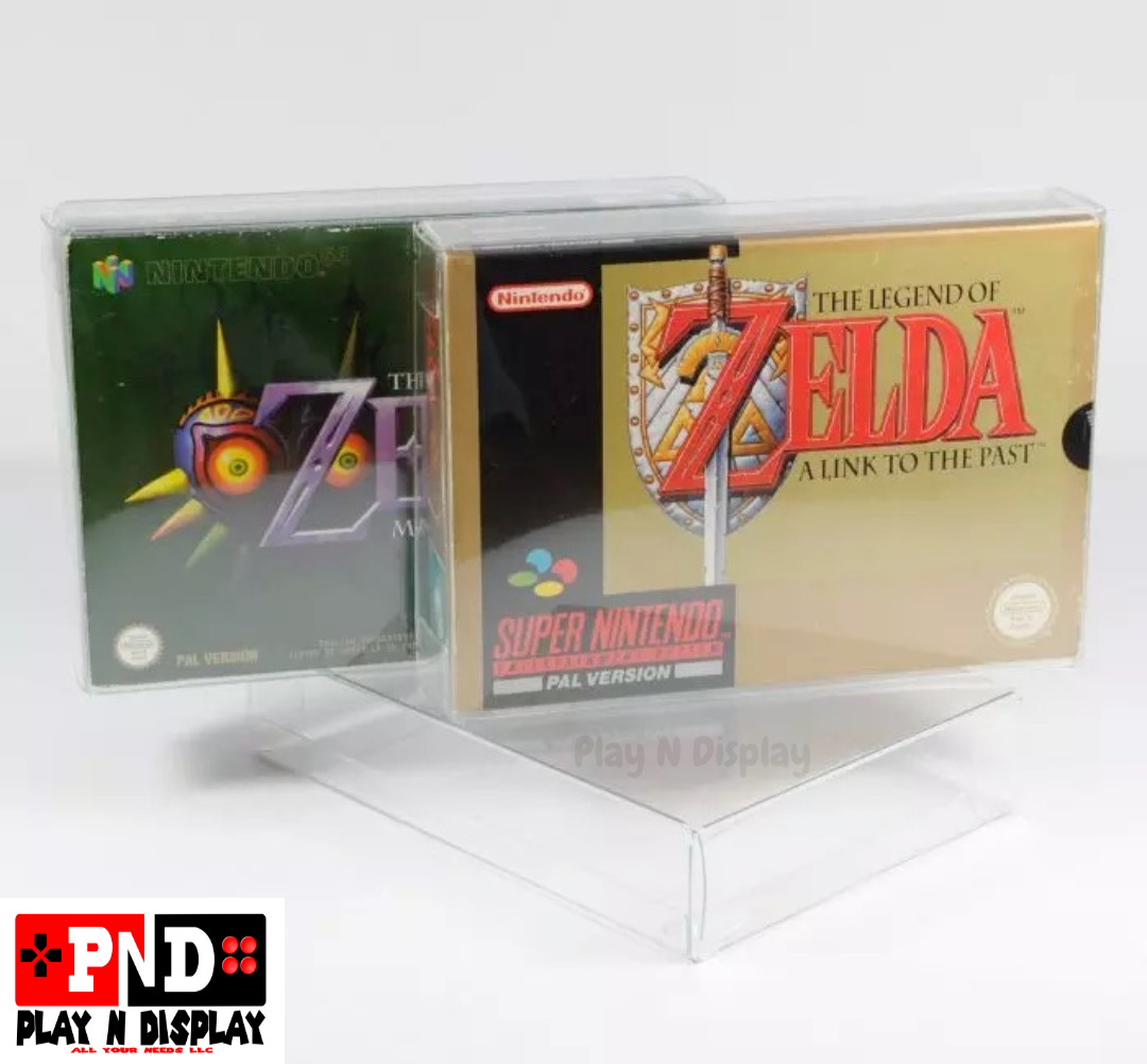 1 SNES N64 Super Nintendo 64 Box Protectors Clear Case Plastic Sleeve PET Thick