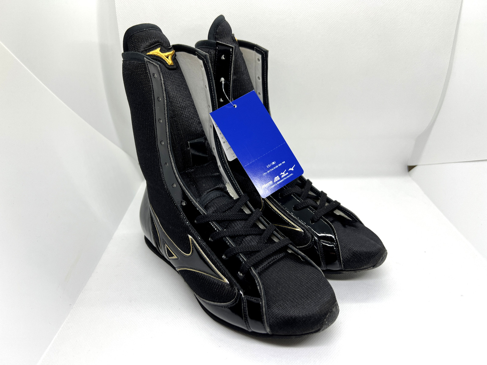 MIZUNO Boxing Shoes Finisher MID Black Black Line Gold 21GA231012 Enamel NEW