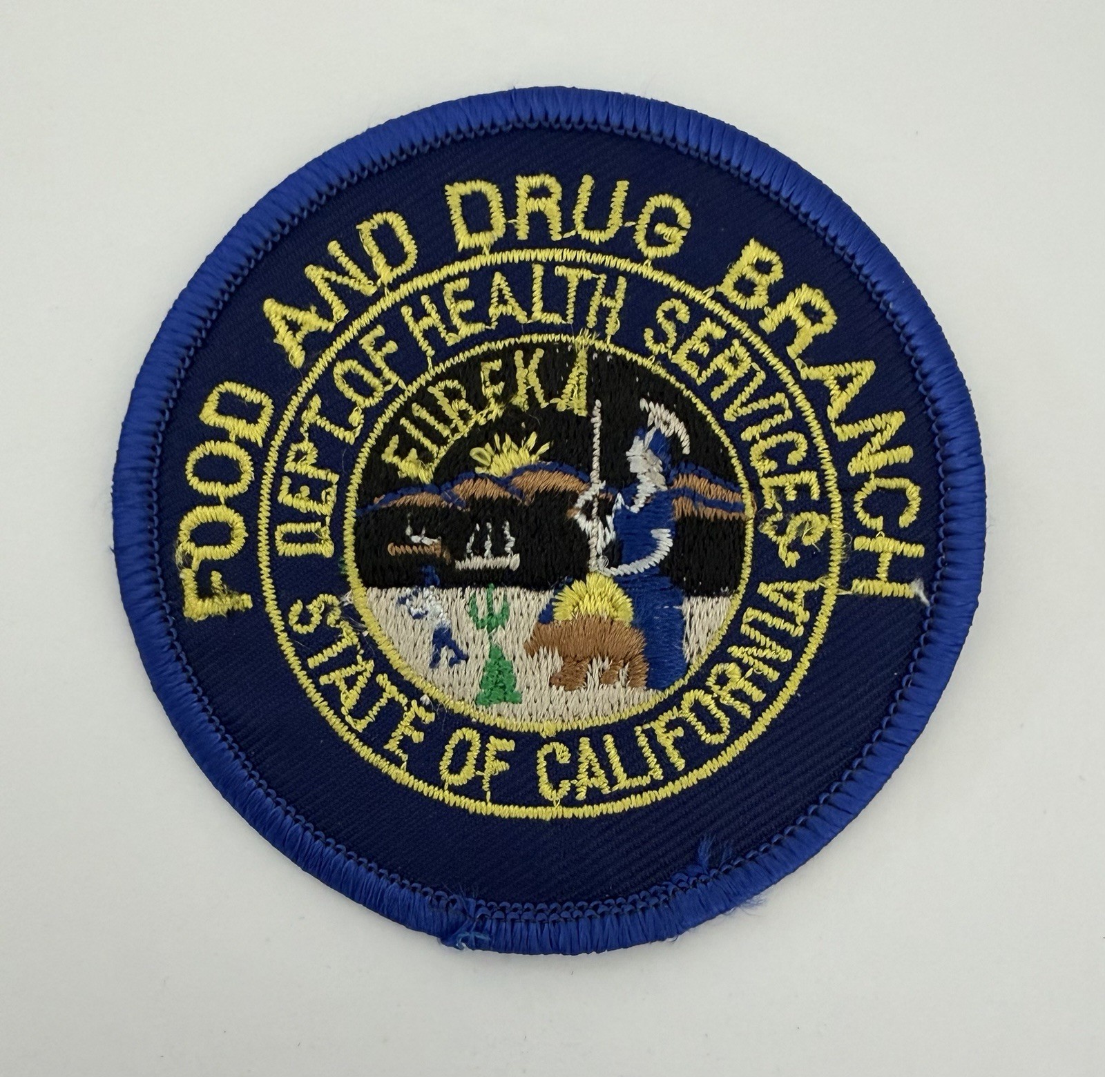 VINTAGE CALIFORNIA DEPT OF HEALTH SERVICES FOOD & DRUG BRANCH PATCH #D40