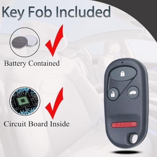 Key Fob Keyless Entry Fits for 1998 1999 2000 2001 2002 Honda Accord 1999-2003