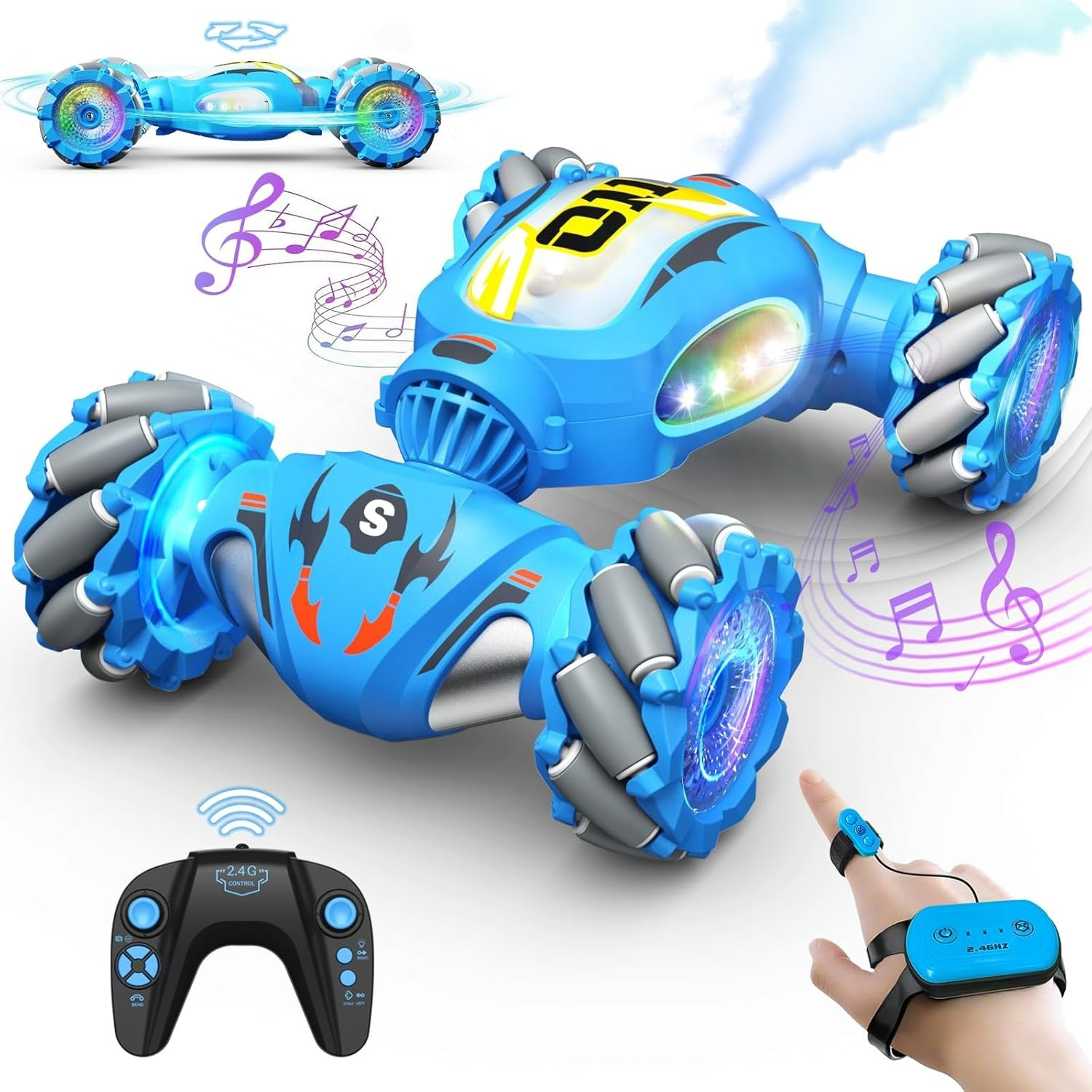 Coche teledirigido Spider, 2,4 GHz, tracción en las cuatro ruedas - JC011-Azul