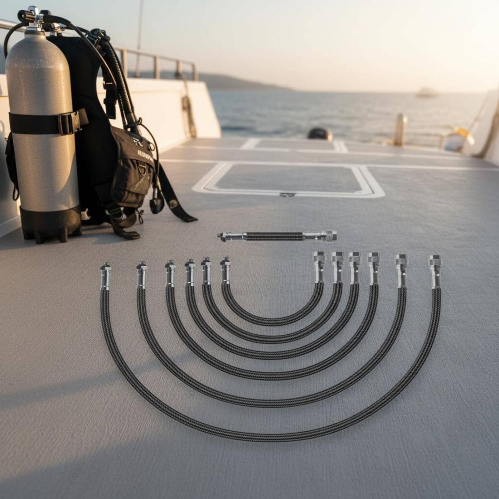 Braided BCD Inflator Hose Long-Lasting Multi-Layer Construction