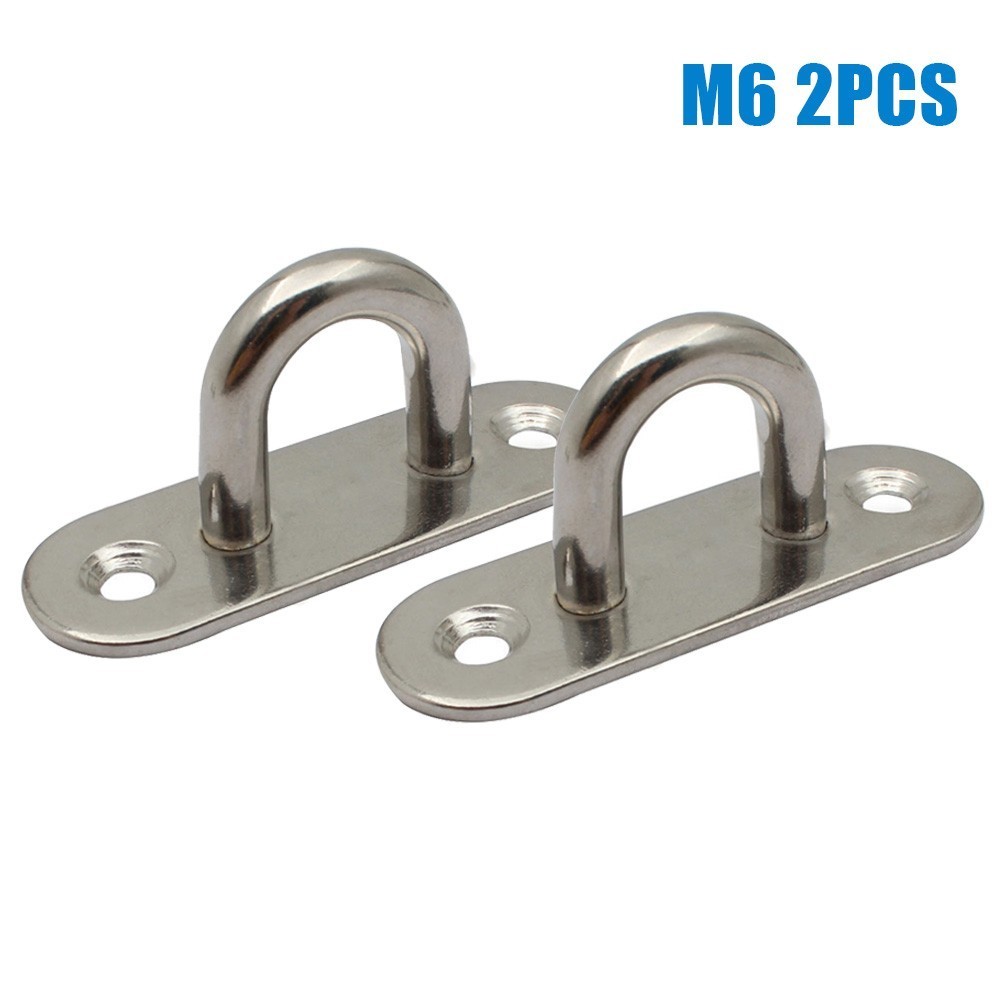Heavy Duty Eye Plate Oblong High Strength Siver Stainless Steel Staple