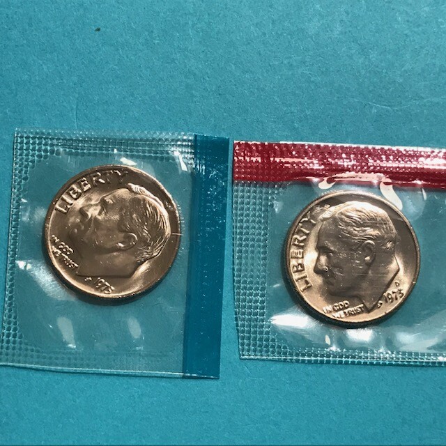 1973 P&D Roosevelt Dime US Mint Cello Unc    FREE SHIP