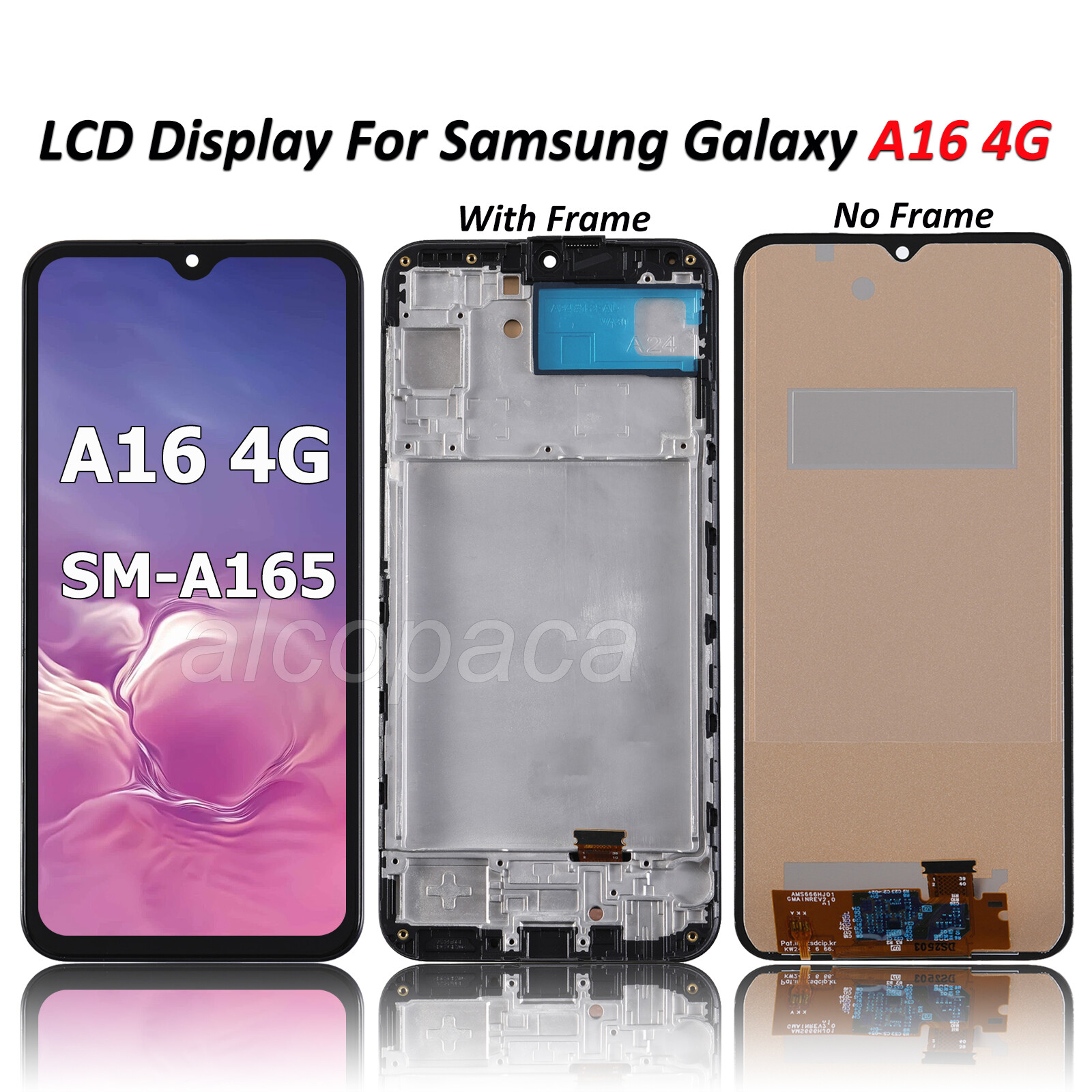 For Samsung Galaxy A16 4G A165 LCD Display Screen Replacement Assembly Digitizer